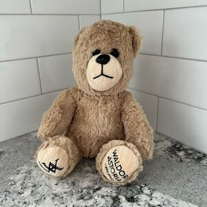 Collectible Waldorf Astoria Tan Teddy Bear plush stuffed animal 9”